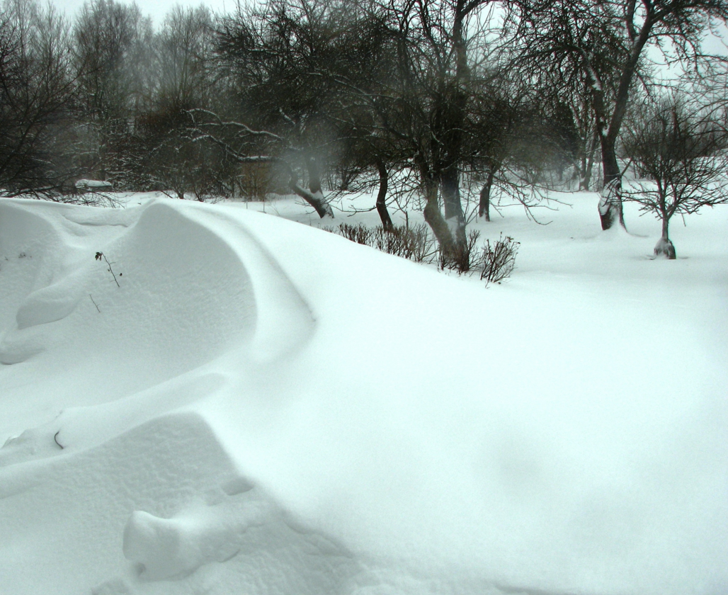 风致雪漂形成的雪堆